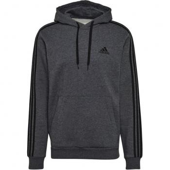 Felpa Con Cappuccio Adidas Essentials Fleece 3-Bande Nero