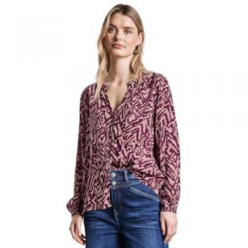 STREET ONE Trendy Langarm‑Bluse mit Muster
