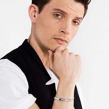 Bracciale Thomas Sabo con pavé nero (19,50 cm, Argento)