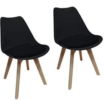 HTI-Living Stuhl Atlanta Schwarz, Webstoffbezug