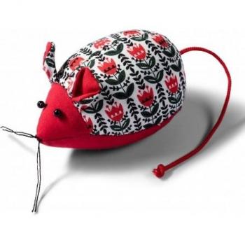 Prym Mouse Pin Cushion – Pink Silk, 10×8 cm