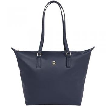 Blue Velvet‑Finish Tommy Hilfiger Tote – One Size