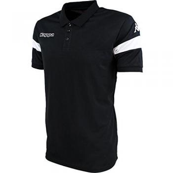 Polo Kappa Fille 10 ans Manches Courtes Noir/Blanc