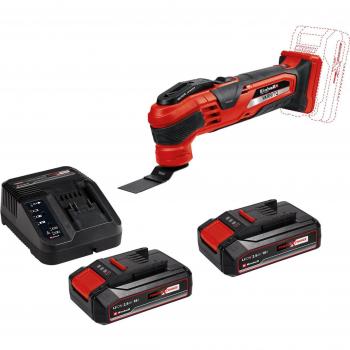 Einhell VARRITO 18v Cordless Oscillating Multi Tool with 2 x 2.0ah Li-ion Batteries, Fast Charger and Carry Case