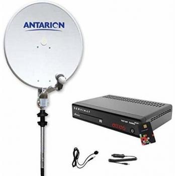 Récepteur TNTSAT et Kit Parabole Satellite Manuelle Aluminium Blanche 65 cm de marque ANTARION
