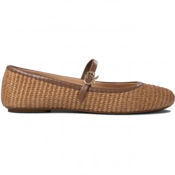 Carla Rafia Elegant Brown Ballerina Flats – G22223, Women's Size 36