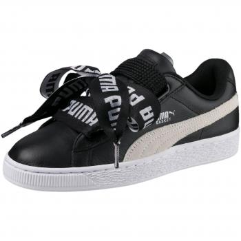 Puma Basket Heart Sneakers Donna Black/White