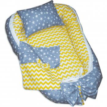 Baby Crib Nest with Pillow Handmade 110x60cm Portable Infant Bed