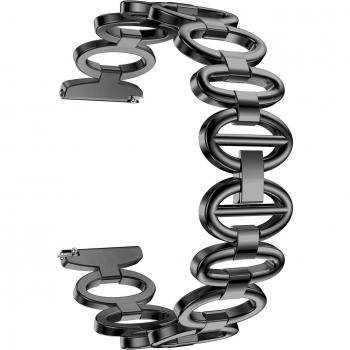20mm 22mm Metal Link Bracelet for Samsung Galaxy Active 2, Gear S2/S3, Amazfit GTS