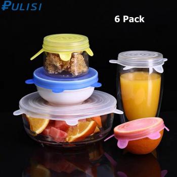 6pcs Vacuum Seal Silicone Lids