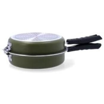 Sartén Doble para Tortillas Quid Naturalia 20 cm Verde Oscuro