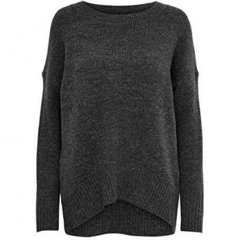 Dark Grey Melange Only Nanjing Ladies' Sweater Dress (Long Sleeve)