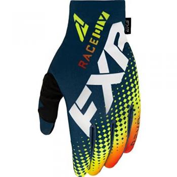 FXR Pro-Fit Luftfarbige Motocross Handschuhe Blau Orange M
