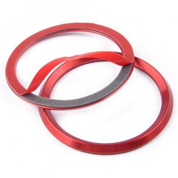 CITALL 4Pcs Red Aluminum Wheel Hub Ring Trim for Mazda