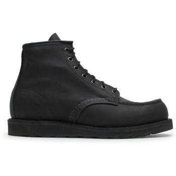 Red Wing 6 Inch Black Harness Moc Toe Leather Boot
