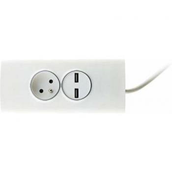 Multiprise d'angle 2P 16A USB