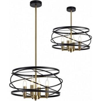 Bombilla Colgante Arezzo 4 Luz Negra 17 cm