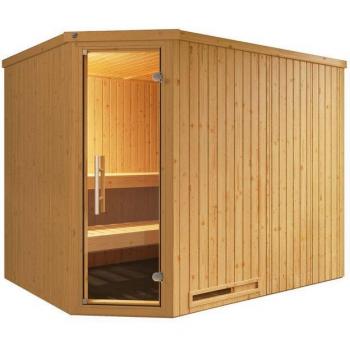 Element-Ecksauna VARBERG 4, vorgefertigte Elemente