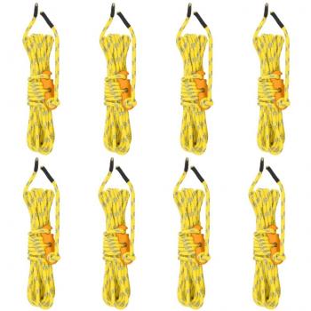 8 pcs Reflective Tent Guy Ropes with Spanners 4 m 4 mm