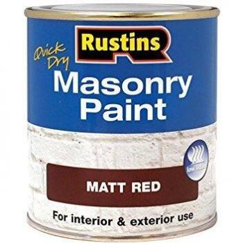 Rustins Masonry Paint Red 500ml