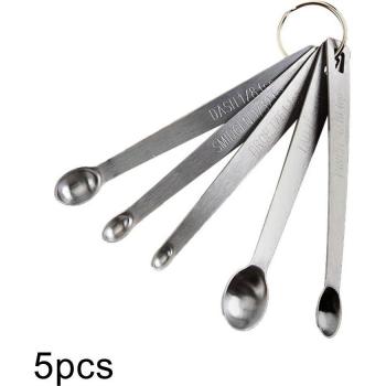 5pcs Stainless Steel Measuring Spoons for Coffee and Tea