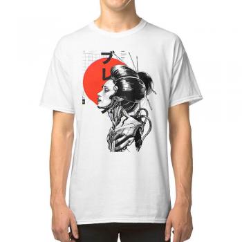 RockShark T-shirt blanc L Cyberpunk Vaporwave japonais