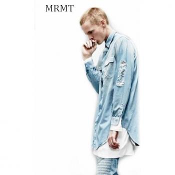 Camisa Streetwear Desgastada Manga Larga