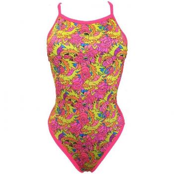 Rosa Amarillo Turbo Bañador All Dragon XL