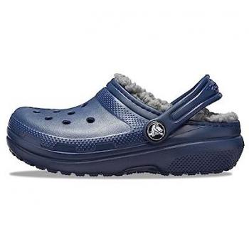 Clog Crocs Classic Lined T blu navy per ragazzi