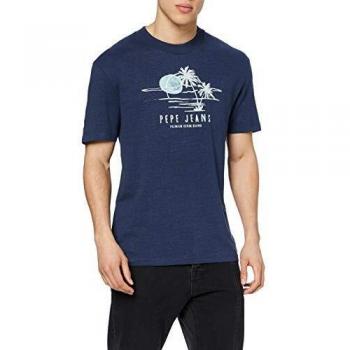 Camiseta Azul Pepe Jeans Elias X-Large para Hombre