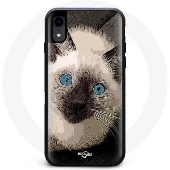 Blue Eyed Siamese Cat iPhone XS Case