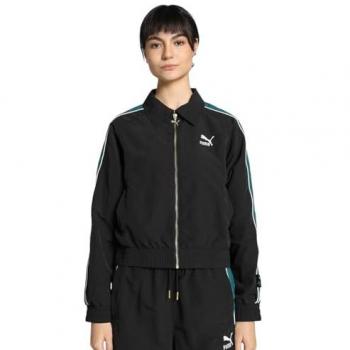 Chaqueta Deportiva Puma T7 Play Paris Mujer M Negra, Casual, Poliéster Reciclado, Sostenible