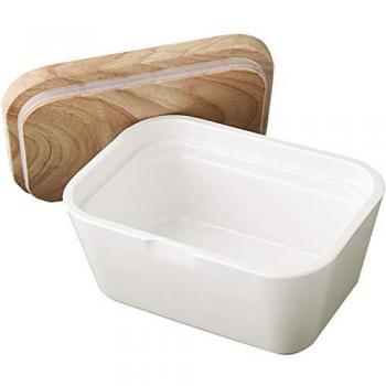 BRUNNER Butterdose mit Holzdeckel eckig