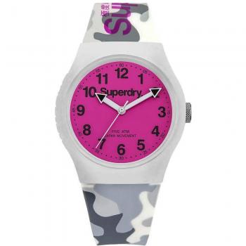 Superdry Damen Sportuhr SYG164EP – Quarzuhr mit Silikonhandschuhe