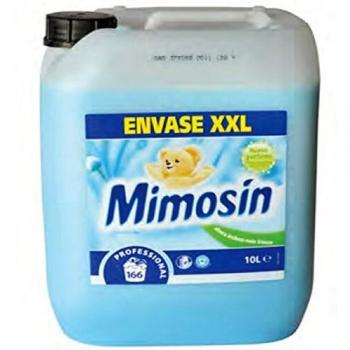 Suavizante profesional Mimosin para 166 lavadas, Suavizante liquido de aroma y suavidad duradera con agradable aroma a flores de 10 litros, suavizante original