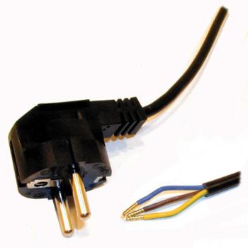 Zwarte 3‑meter aansluitkabel 3×1,5 mm – ZW+RA