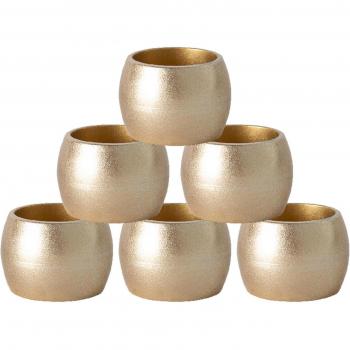 Metallic Napkin Rings Set of 6