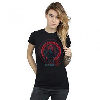 Large Black Widow Movie Globe T‑Shirt
