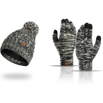 Wolle Garn Schal und Handschuh-Set für Damen