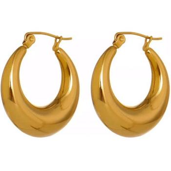 Pendientes de Metal 18K con Diseño Geométrico YHPUP