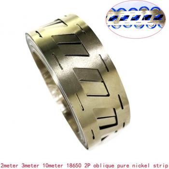 Bande nickel haute densité 0,15 × 23 mm pour batteries Li‑ion 18650, 2P