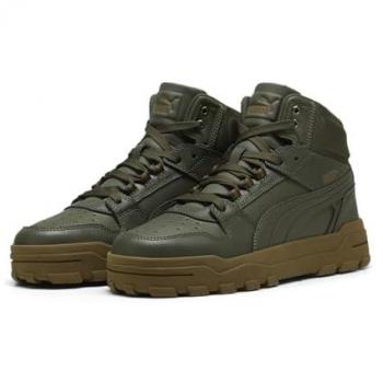 Puma Rebound Abrupt Verde Zapatillas de Piel Hombre