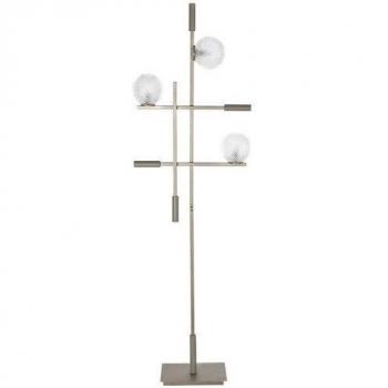Kristalline Stehlampe im goldenen Design