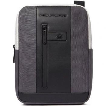 Sac à bandoulière Piquadro en cuir noir et gris