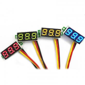 3 Draht Mini LED Voltmeter 0-100V mit 200ms Genauigkeit