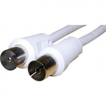 1.5m White Male-Female Aerial Coaxial Cable