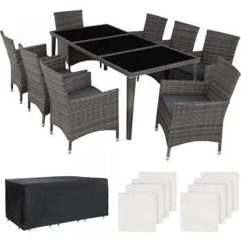 Collezione Natura 8 Posti Rattan Resina Intrecciata