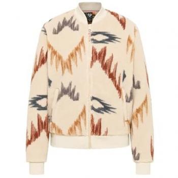 Ragwear Sweatjacke CAIRRO AZTEC aus weichem Teddy Plüsch und Allover Azteken Muster