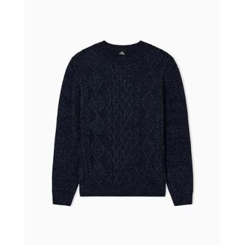 Armani Blue Navy Pullover M Lino-Lana