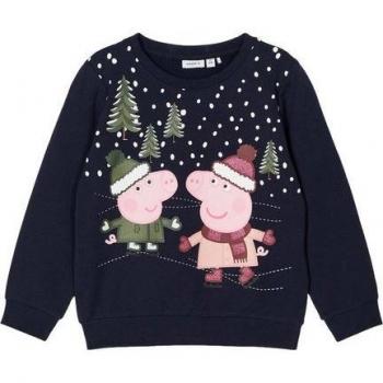 Name It Mädchen Sweatshirt NMFOLGA PEPPAPIG NREG SWEA BOX BRU CPLG